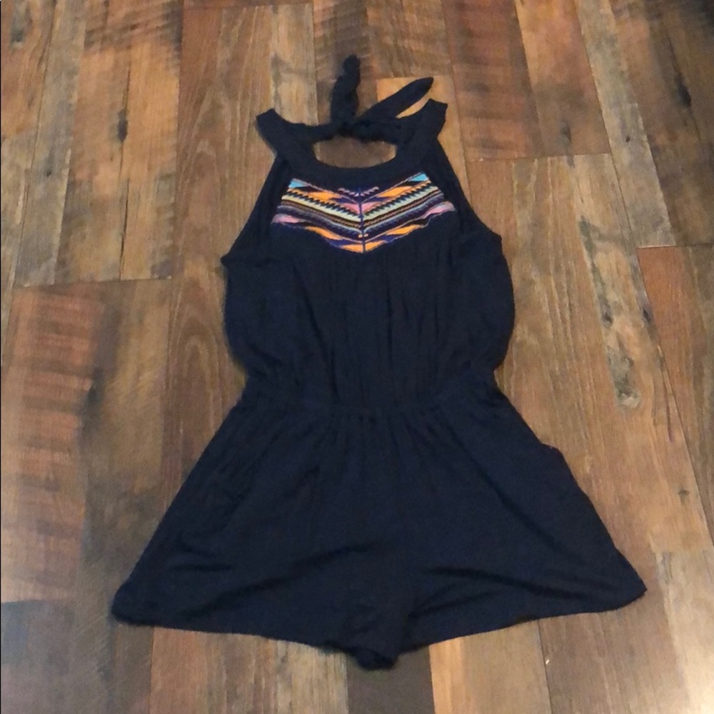 Blue romper with pockets